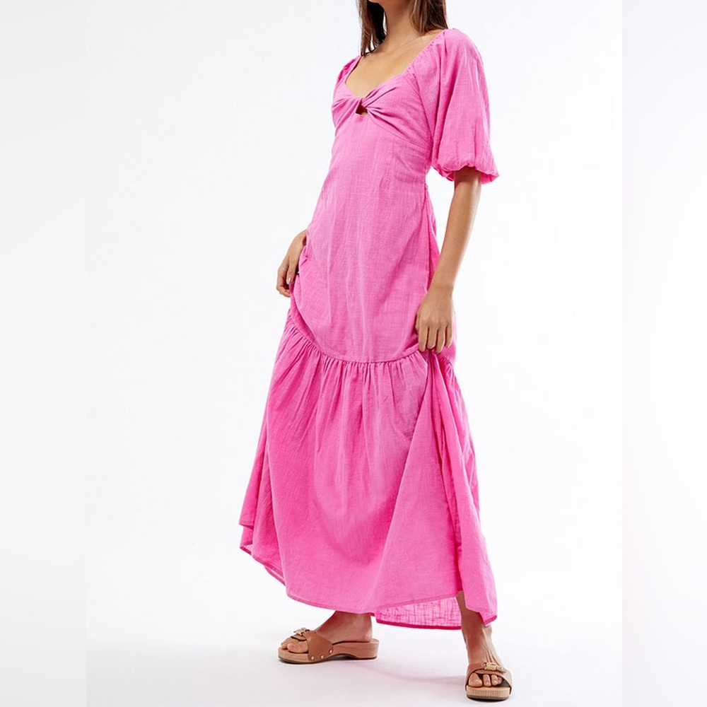 Billabong Pink Maxi Short Sleeve Dress